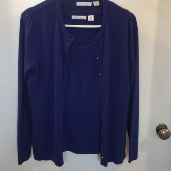 Royal blue Luxe 360 sweater set - Picture 6 of 6